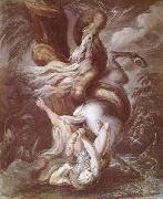 Horseman attacked by a giant snake Henry Fuseli